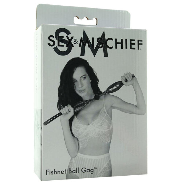 Sex & Mischief Fishnet Ball Gag Black