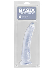 Basix Slim 7 Inch Dildo in Clear