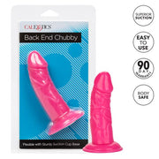 Back End Chubby Silicone Dildo in Pink