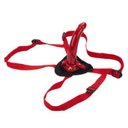 Sophia's Red Rider Harness and G-Spot Dildo