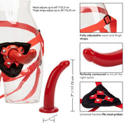 Sophia's Red Rider Harness and G-Spot Dildo