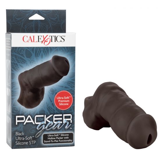 Packer Gear Stand-To-Pee Ultra Soft Packer Black Flesh Attachment Bulge Enchancer
